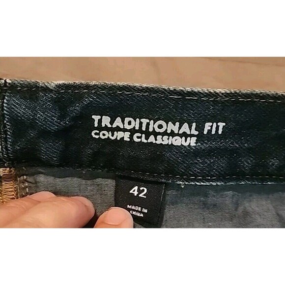 Lands' End Womens Jeans 42 Straight Traditional Fit Dark Wash - Picture 4 of 8